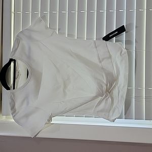 White twist front tee
